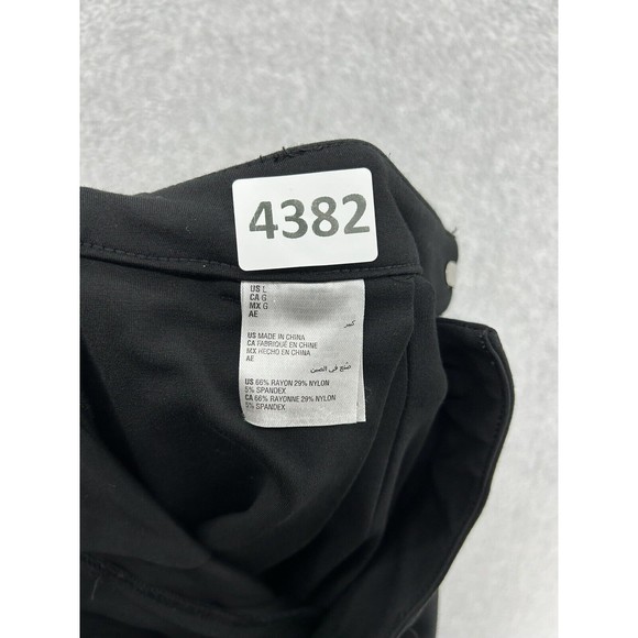 Unbranded Women's Pants Wide Leg Solid Black Paneled Size Large Slash Pocket - Picture 5 of 8